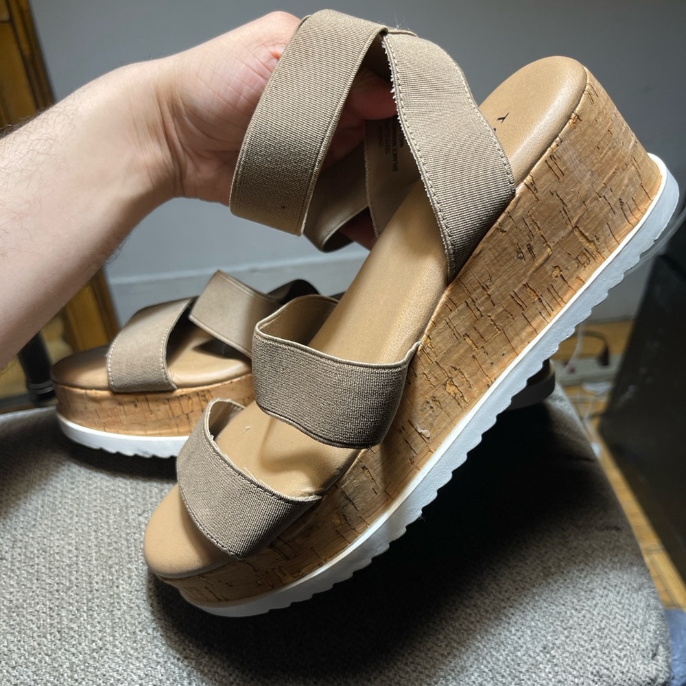 Torrid Women's Tan Platform Sandals